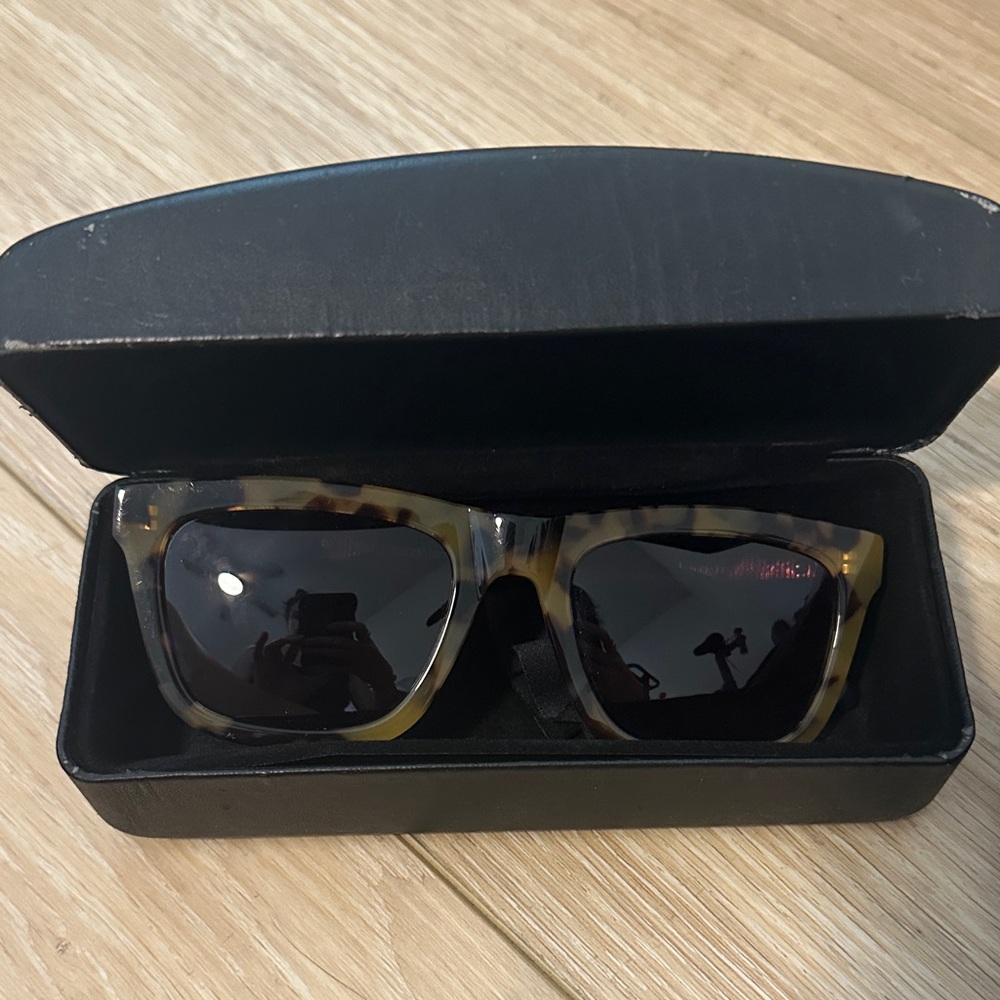 Karen Walker Tortoise Shell Sunglasses with Black Case
